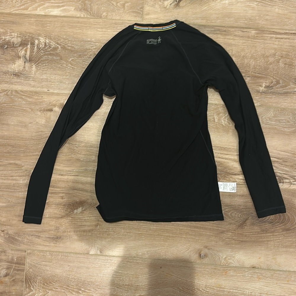 Black, Smart Wool Extra Small Base Layer - image 3